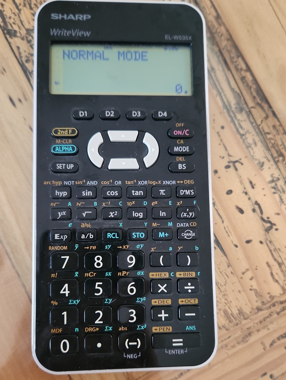 Sharp® EL-W535XBSL Scientific Calculator, 16-Digit 4-Line LCD Write View Works